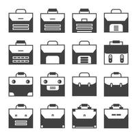 business bag icons vector