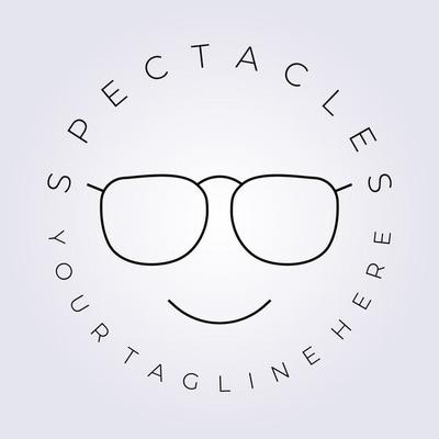 handsome beautiful spectacle fashion logo vector icon symbol sign label illustration design line art glasses logo