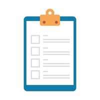 clipboard with blank white sheet icon vector