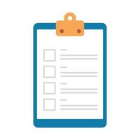 clipboard with blank white sheet icon vector