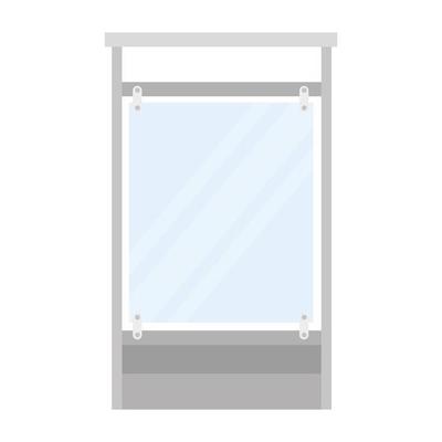 barrier glass protection isolated icon