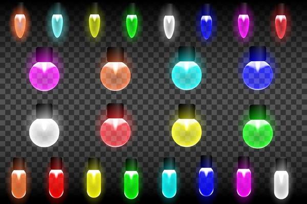 Christmas lights. Vector colorful light