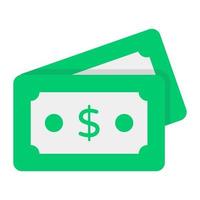 An icon design of banknotes, editable flat vector