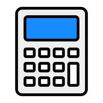estilo de icono de calculadora, vector de máquina de sumar