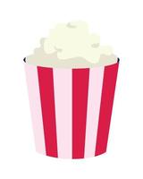 Pop corn striped bucket semi flat color vector object