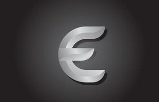 grey E letter alphabet icon logo design. Company template for business vector