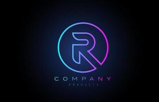 R icono de logotipo de letra del alfabeto. diseño creativo para empresa y negocio vector