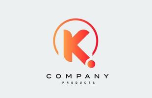 K icono de logotipo de letra del alfabeto. diseño creativo para empresa y negocio vector