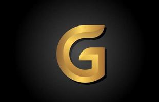 gold golden G alphabet letter logo icon design. Company template for luxury business vector