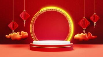 display del podio per il capodanno cinese video