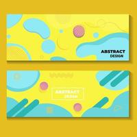 Vector abstract liquid and fluid design  set banner web template. Modern design. Vector illustration