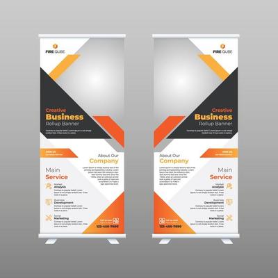 Creative Corporate Business Roll Up Banner Template Design