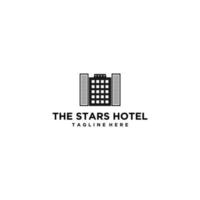 diseño del logo de la estrella del hotel. adecuado para todo tipo de edificios de empresas, hoteles, etc. mejor ilustración vectorial vector