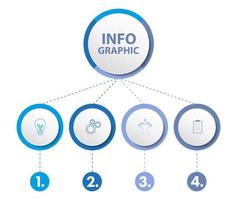 plantilla de diseño infográfico vectorial con iconos y 4 opciones o pasos. vector