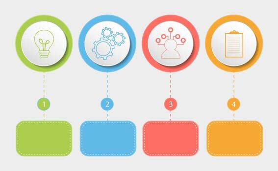 Infographic design template with icons and 4 options or steps. vector