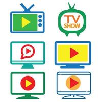 TV show icon sign symbol design vector