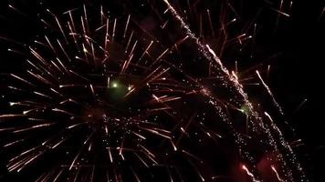 Amerika kleurrijke vuurwerk lichten in de nachtelijke hemel vuurwerk achtergrond