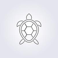 simple single turtle line art vector icon symbol illustration logo template background isolated vector