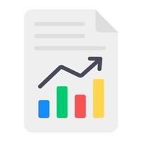 Business file icon, trendy vector of growth document