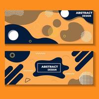 Vector abstract liquid and fluid design  set banner web template. Modern design. Vector illustration