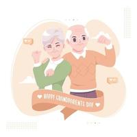 happy grandparents day illustration background vector