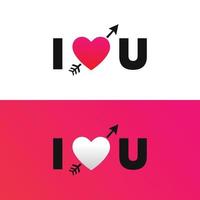 I love you typography for valentines day and send quotes for your love ones vector