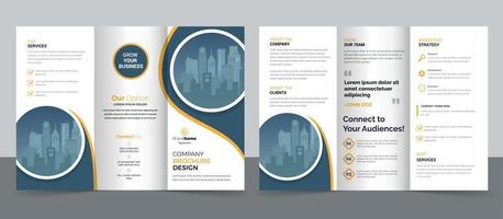 Corporate Business Trifold Brochure Template Design. vector