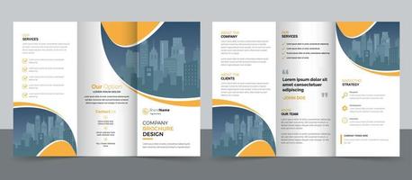 Corporate Business Trifold Brochure Template Design. vector