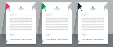 Creative Corporate Business Letterhead Template Design. vector