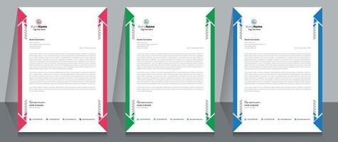 Creative Corporate Business Letterhead Template Design. vector