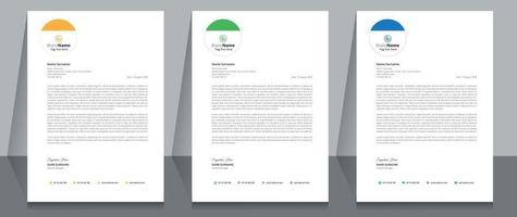 Creative Corporate Business Letterhead Template Design. vector