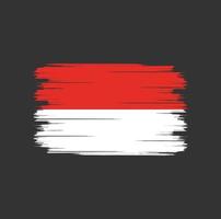 Indonesia or Monaco Flag Brush vector