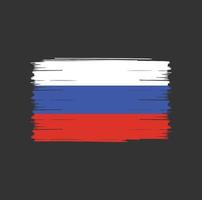 cepillo de bandera de rusia vector