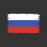 Flag of Russia with watercolor brush style vector