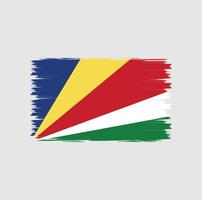 bandera de seychelles con vector de estilo de pincel