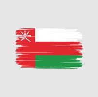 Oman Flag Brush vector