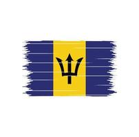 pincel de bandera de barbados vector