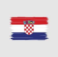 cepillo de bandera de croacia vector