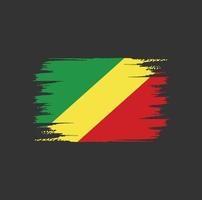 Congo Flag Brush vector