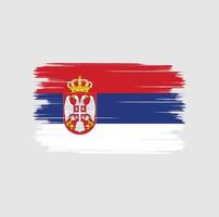 pincel de bandera de serbia vector