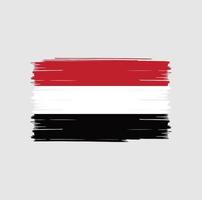 Yemen Flag Brush vector