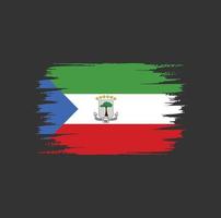 Equatorial Guinea Flag Brush vector