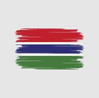 Gambia Flag Brush vector