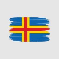 Aland Islands Flag Brush vector