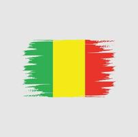 Mali Flag Brush vector