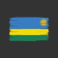 Rwanda Flag Brush vector