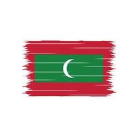 Maldives Flag Brush vector