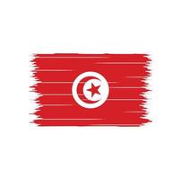 Tunisia Flag Brush vector