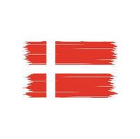 Denmark Flag Brush vector