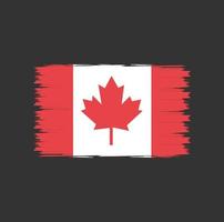 bandera de canadá con vector de estilo de pincel de acuarela